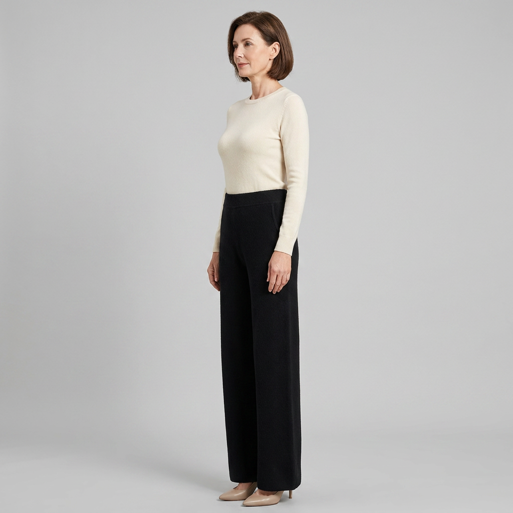 Cleo High-Waisted Soft Fabric Pants with Elastic Waistband for Comfort 3