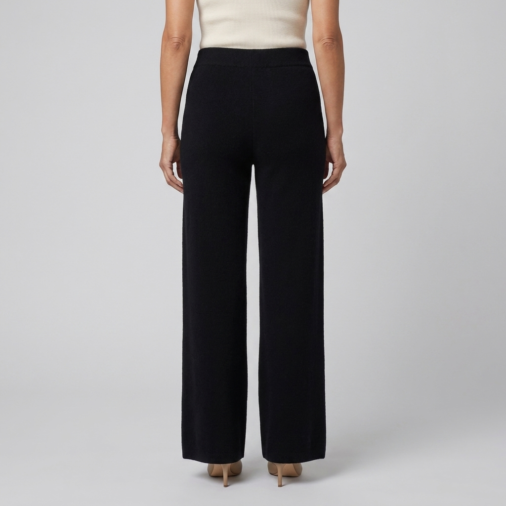 Cleo High-Waisted Soft Fabric Pants with Elastic Waistband for Comfort 4