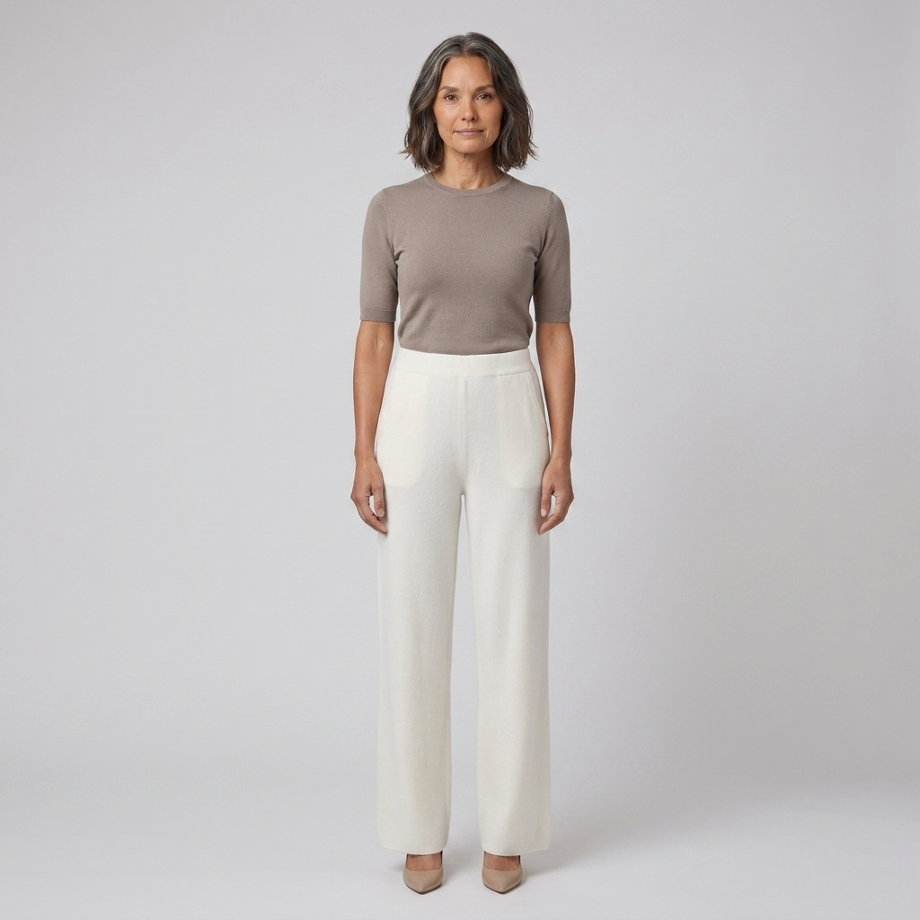 Cleo High-Waisted Soft Fabric Pants with Elastic Waistband for Comfort 8
