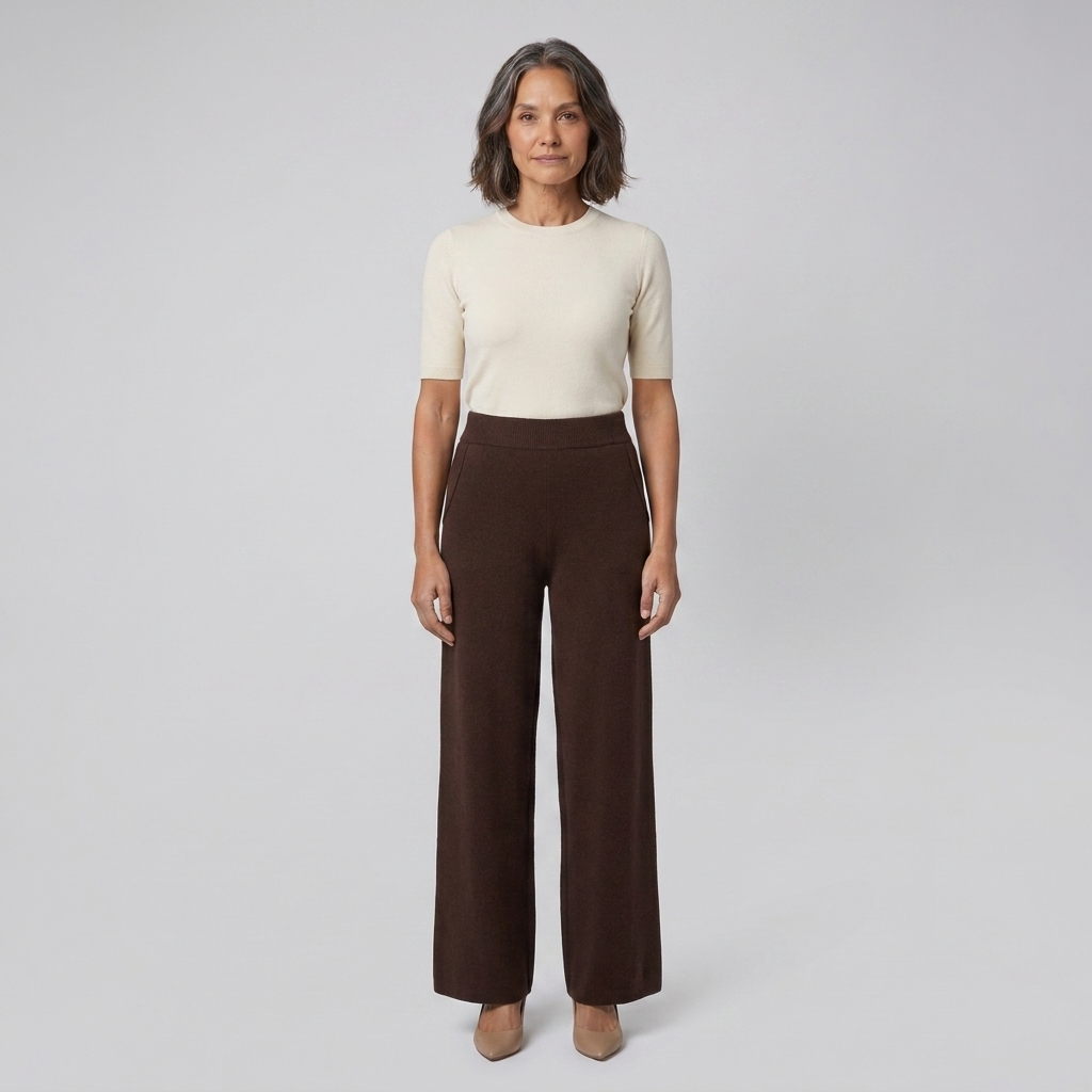 Cleo High-Waisted Soft Fabric Pants with Elastic Waistband for Comfort 9