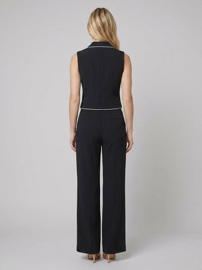 Cora Blazer Set with Contrast Piping and Slight Stretch Regular Fit 3