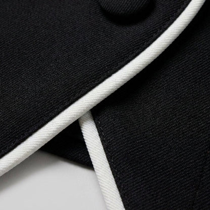 Cora Blazer Set with Contrast Piping and Slight Stretch Regular Fit 4