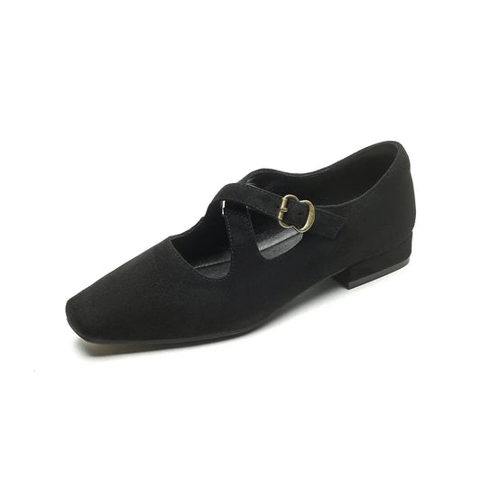 Corinne Velvet Mule with Adjustable Cross-Strap and Cushioned Footbed 0