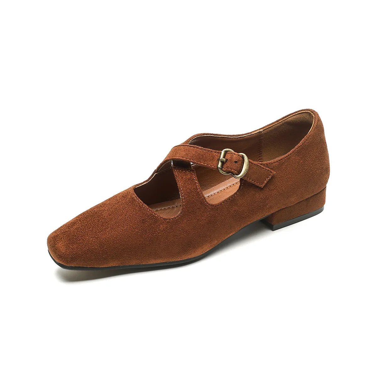 Corinne Velvet Mule with Adjustable Cross-Strap and Cushioned Footbed 1