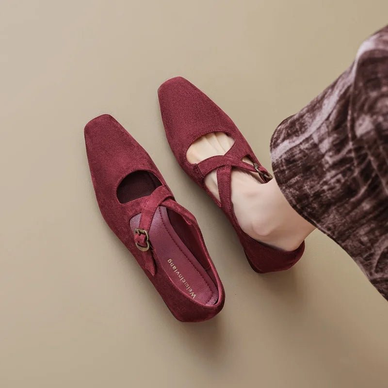 Corinne Velvet Mule with Adjustable Cross-Strap and Cushioned Footbed 6