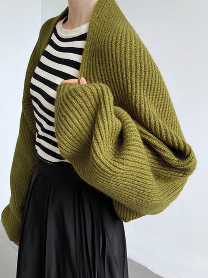 CozyKnit - Solid Open-Front Womens Shrug Sweater with Stretch for Casual Comfort 1