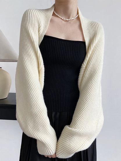 CozyKnit - Solid Open-Front Womens Shrug Sweater with Stretch for Casual Comfort 7