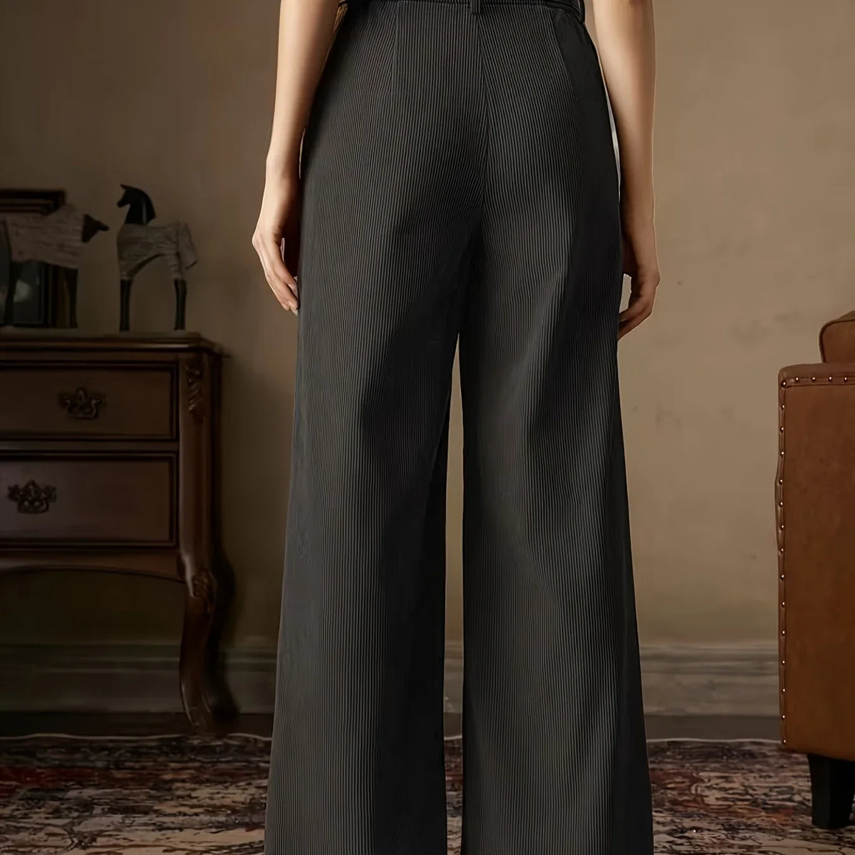 Eleanora women's high-waisted wide-leg trousers