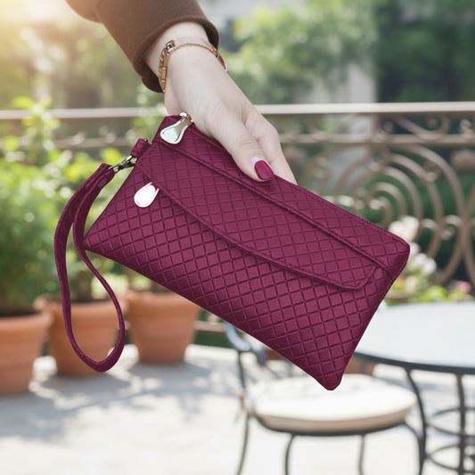 ElegantPurse - PU Leather Wallet with Phone Compartment & Zip Closure 1