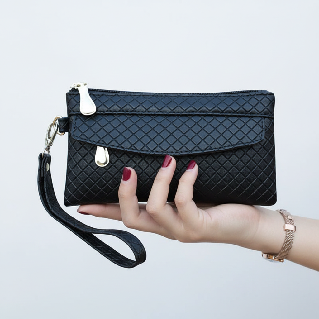 ElegantPurse - PU Leather Wallet with Phone Compartment & Zip Closure 4
