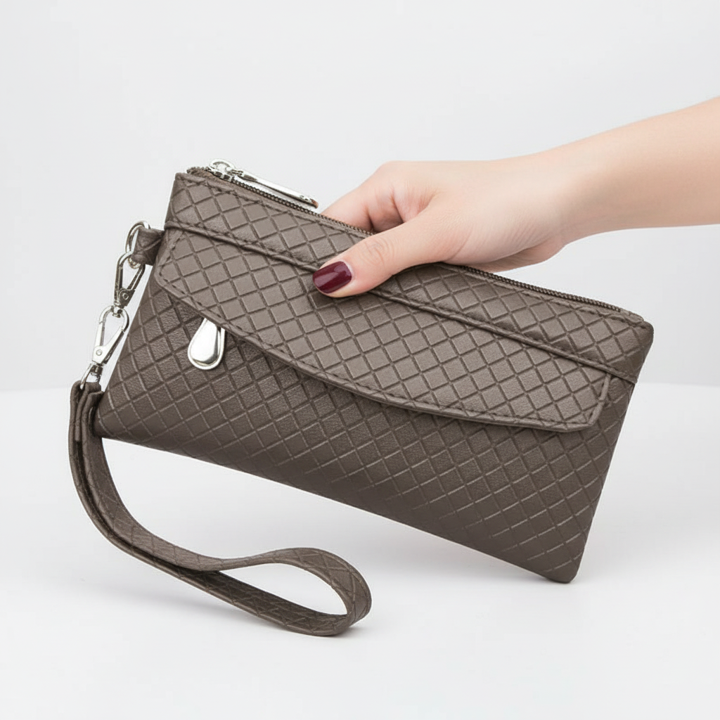 ElegantPurse - PU Leather Wallet with Phone Compartment & Zip Closure 6