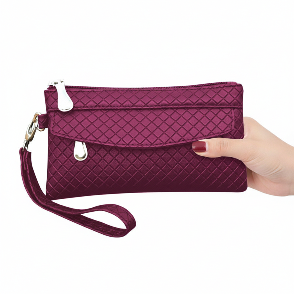 ElegantPurse - PU Leather Wallet with Phone Compartment & Zip Closure 7