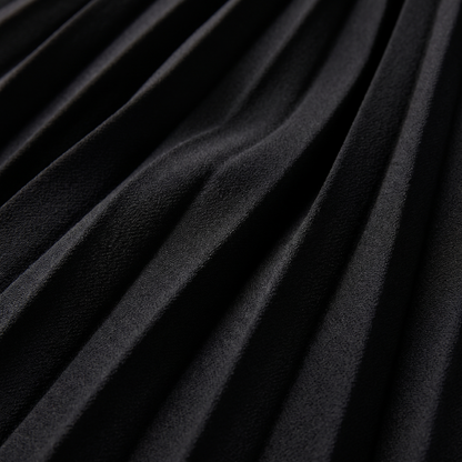Elegant Black Midi Dress with Split Sleeves & Belted Waist for Cocktail Parties 5
