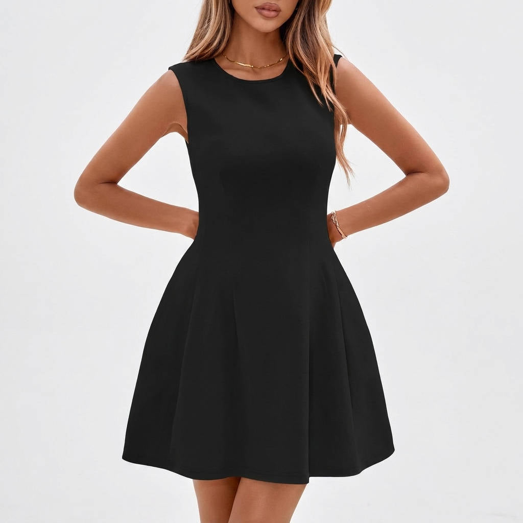 Elegant Fit and Flare A-Line Dress - Lightweight Stretch Summer Formal Dress 12