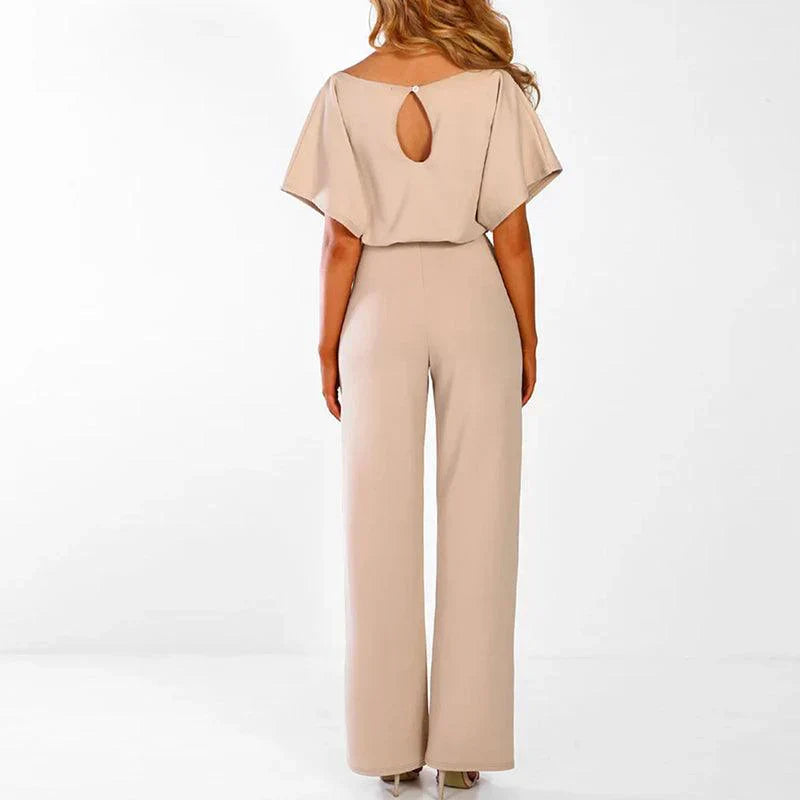 Elegant Jumpsuit With Waist Belt & Wide Legs For Versatile Styling 5