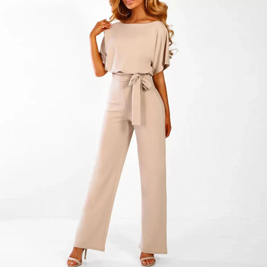 Elegant Jumpsuit With Waist Belt & Wide Legs For Versatile Styling 6