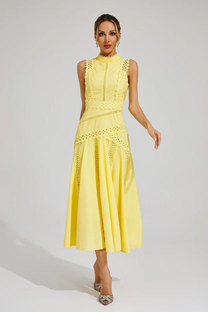 Elegant Lace Midi Dress for Summer Weddings, Cocktail & Formal Events 0