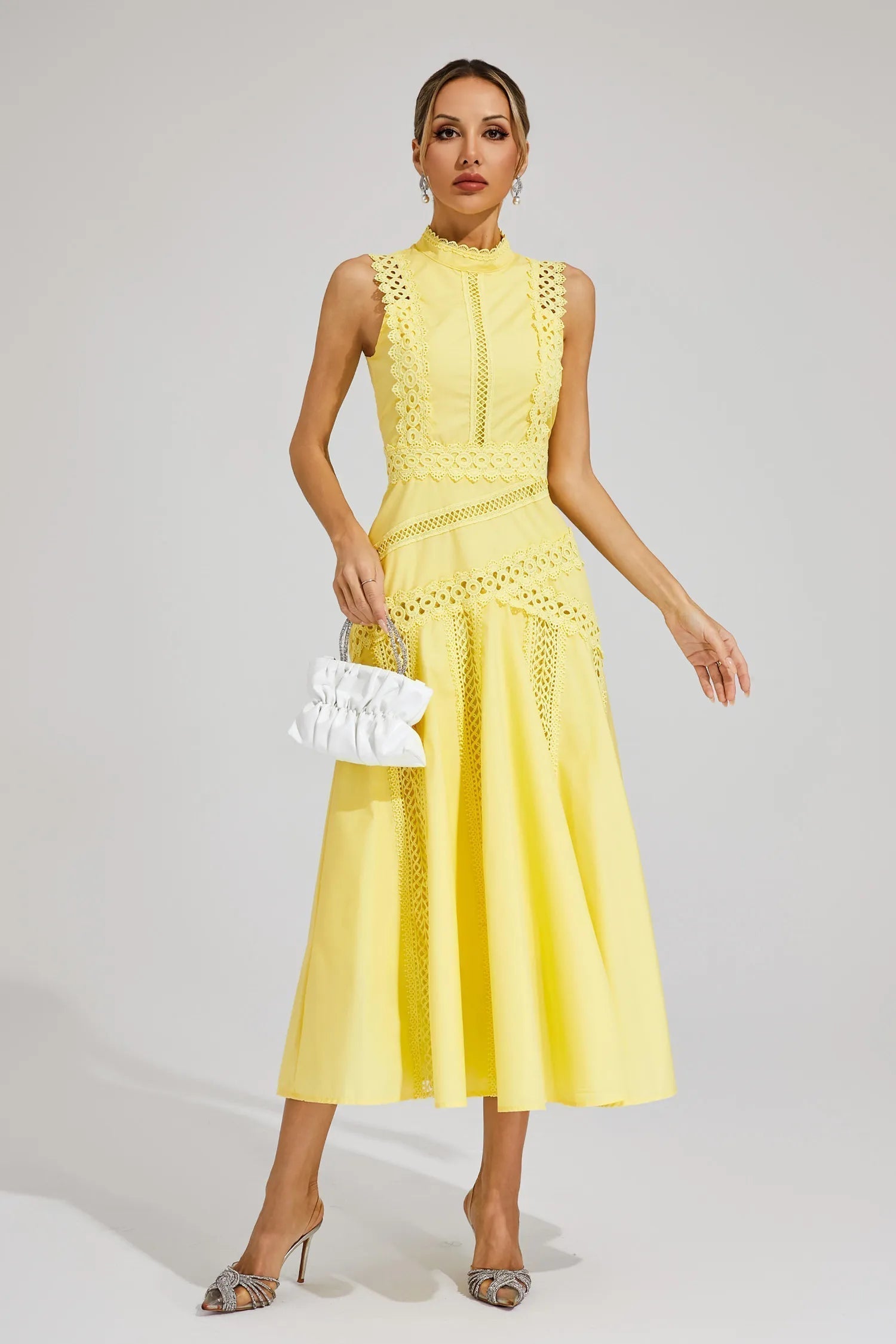 Elegant Lace Midi Dress for Summer Weddings, Cocktail & Formal Events 3