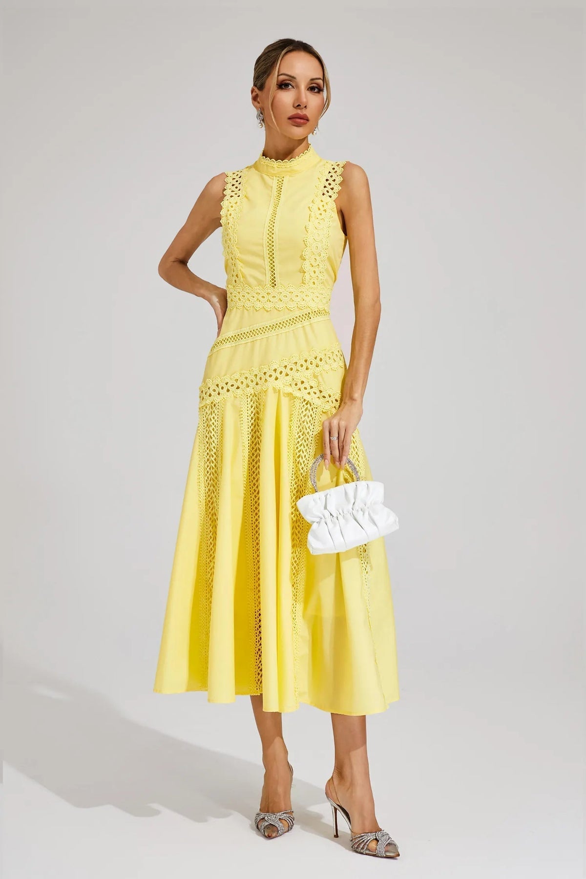 Elegant Lace Midi Dress for Summer Weddings, Cocktail & Formal Events 4