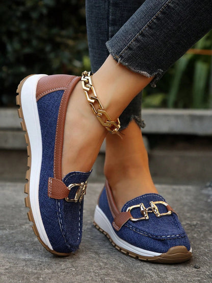 Elegant Slip-On Loafers With Buckle Detail, Slip-Resistant Outsole, Everyday Comfort 2