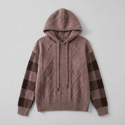 Elysia Cable Knit Hoodie Sweater - Ultra-Soft Yarn, Relaxed Fit, Cozy Layering 4