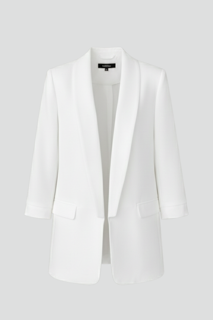 Elysia Fitted Blazer with Wrap Collar and Tailored Silhouette for Professional Style 1