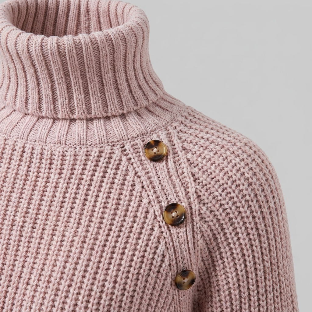 Elysia Knit Sweater Dress - Cozy A-Line Turtle Neck Dress for All Seasons 5