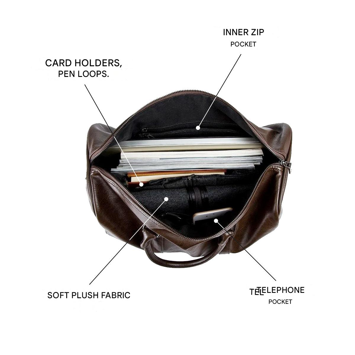 EverLuxe - Leather Travel Duffel Bag with Large Capacity and Lightweight Design 1