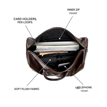 EverLuxe - Leather Travel Duffel Bag with Large Capacity and Lightweight Design 1