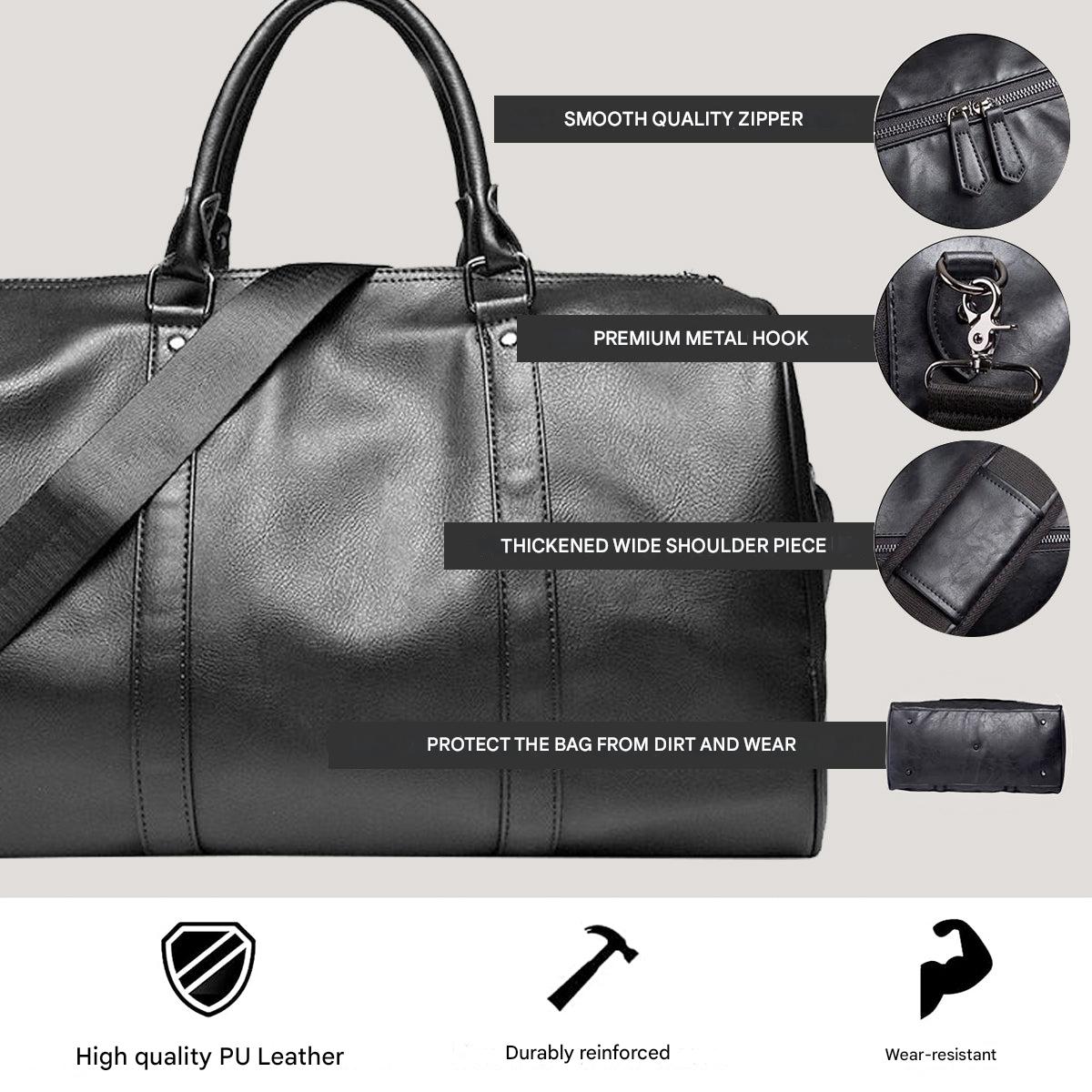 EverLuxe - Leather Travel Duffel Bag with Large Capacity and Lightweight Design 2