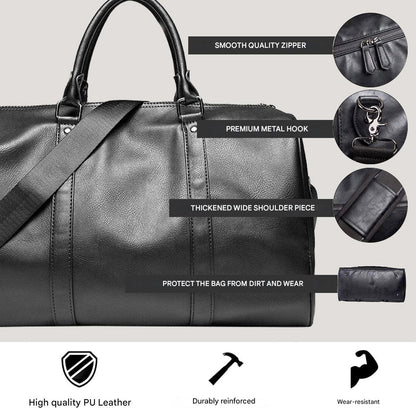 EverLuxe - Leather Travel Duffel Bag with Large Capacity and Lightweight Design 2