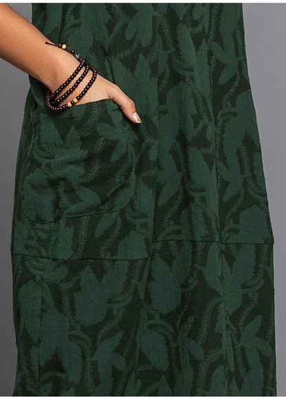 Everyday Elegance - Long Sleeve Floral Midi Dress with Pockets & Relaxed Fit 2
