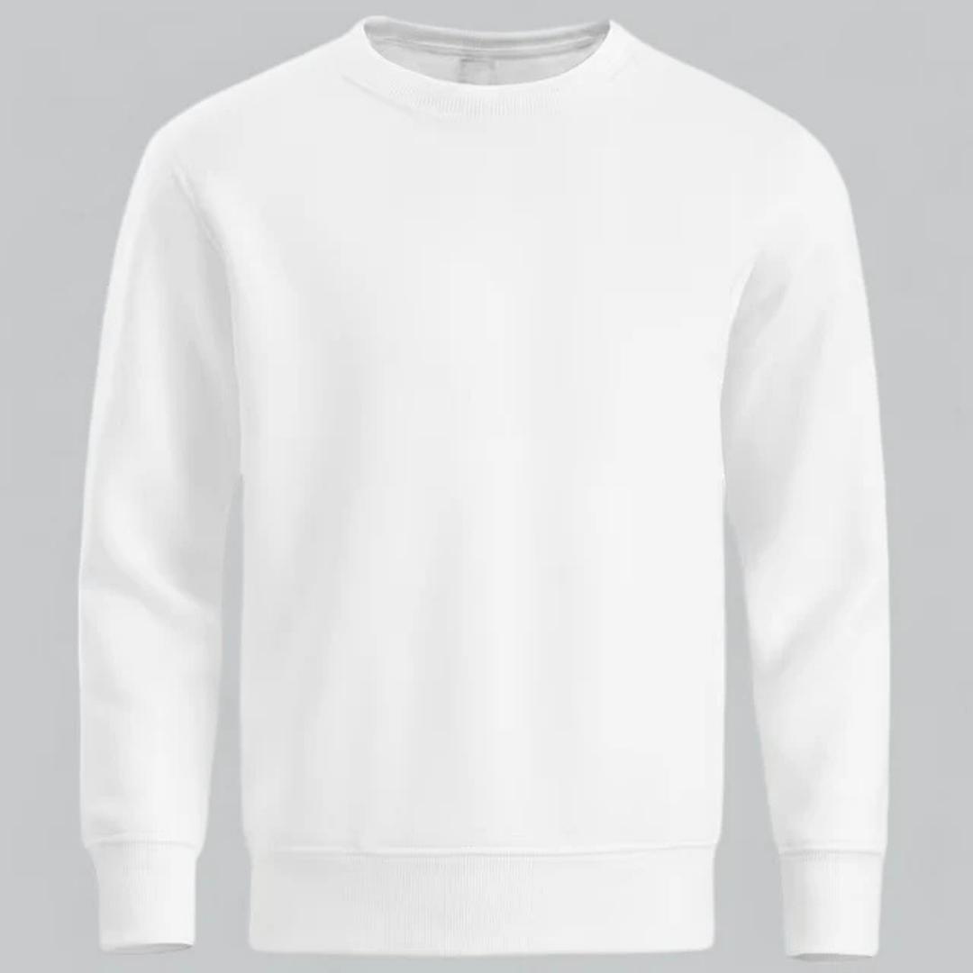 Everyday Essential Classic Crew Neck Sweatshirt with Ribbed Cuffs - Soft & Comfortable 4