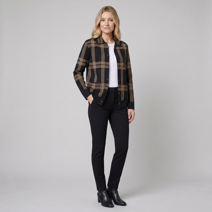 Fina Rayon Knit Cardigan Sweater with Tailored Fit and Classic Collar 1