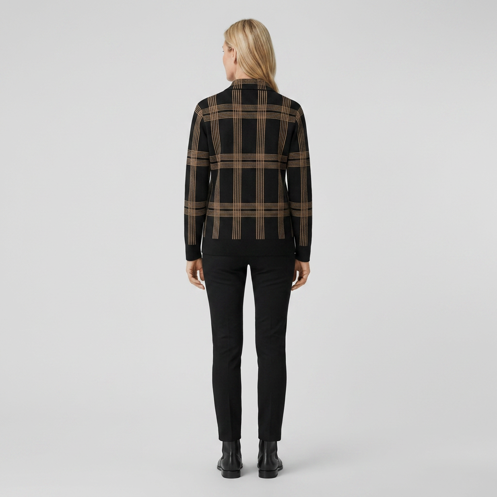 Fina Rayon Knit Cardigan Sweater with Tailored Fit and Classic Collar 3