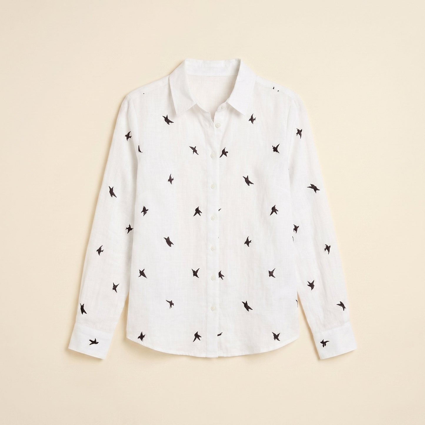 Flora | Women's Top Cotton Linen, Casual Long Sleeve Blouse 5