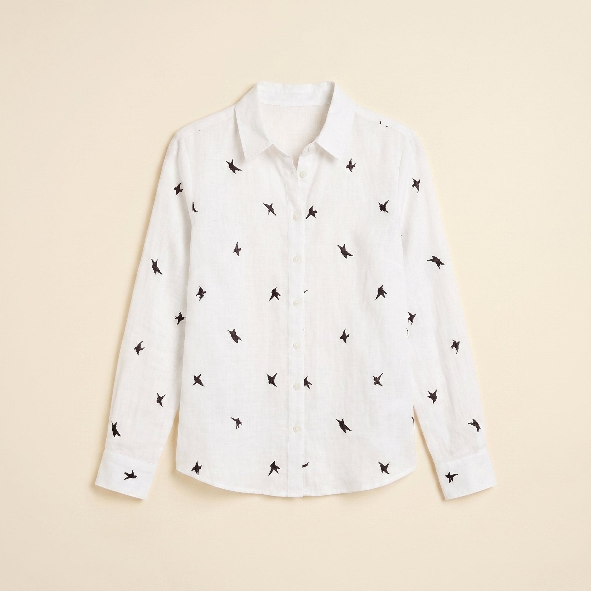 Flora | Women's Top Cotton Linen, Casual Long Sleeve Blouse 5