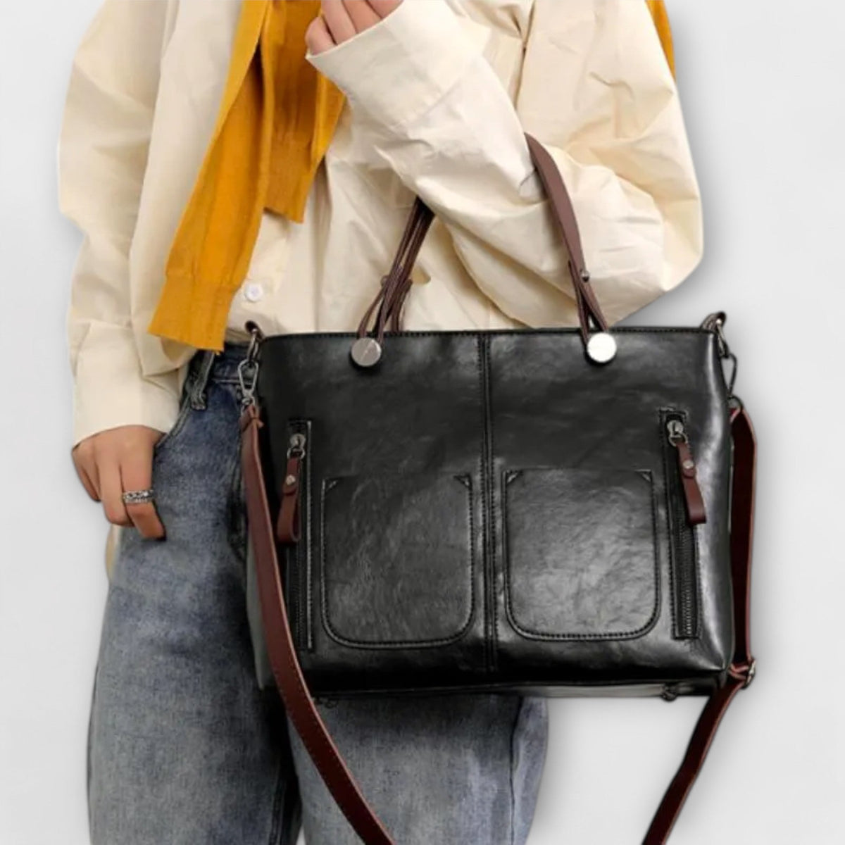 Gianna Boutique - Elegant PU Leather Handbag with Spacious Interior 1
