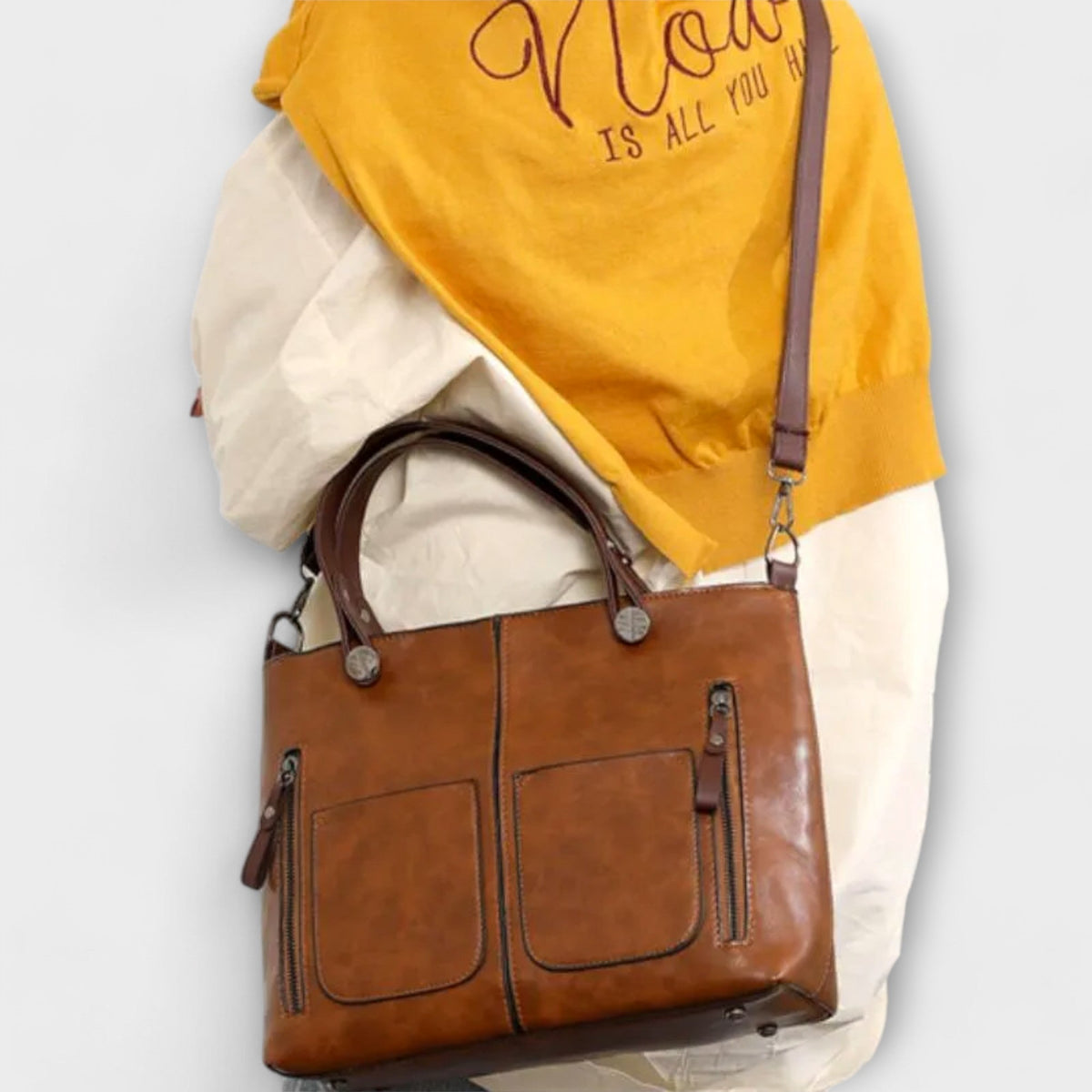 Gianna Boutique - Elegant PU Leather Handbag with Spacious Interior 5