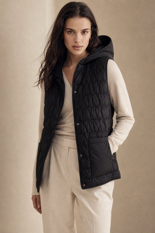 Gold Rush - Ultra-Light Hooded Puffer Vest with 90% Down Insulation 0