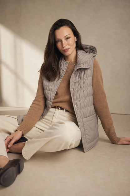 Gold Rush - Ultra-Light Hooded Puffer Vest with 90% Down Insulation 1