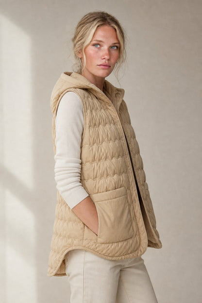 Gold Rush - Ultra-Light Hooded Puffer Vest with 90% Down Insulation 4