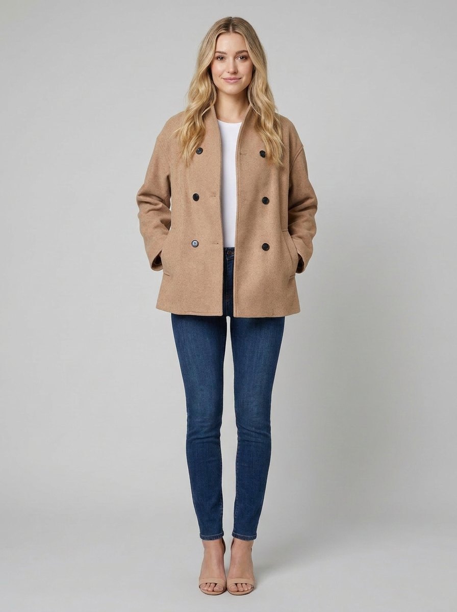Hannah Oversized Button-Down Jacket - Soft Relaxed Fit Layering Piece 0