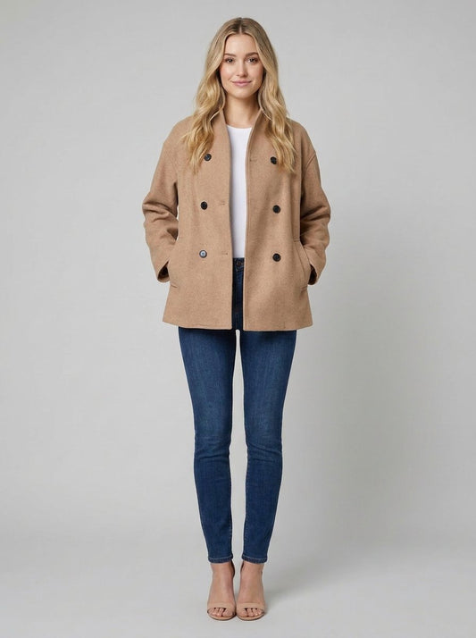 Hannah Oversized Button-Down Jacket - Soft Relaxed Fit Layering Piece 0
