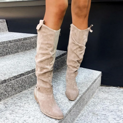 Harper Knee High Boots with Plush Lining and Zipper Closure for Warmth 1