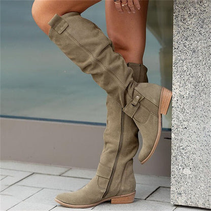 Harper Knee High Boots with Plush Lining and Zipper Closure for Warmth 5
