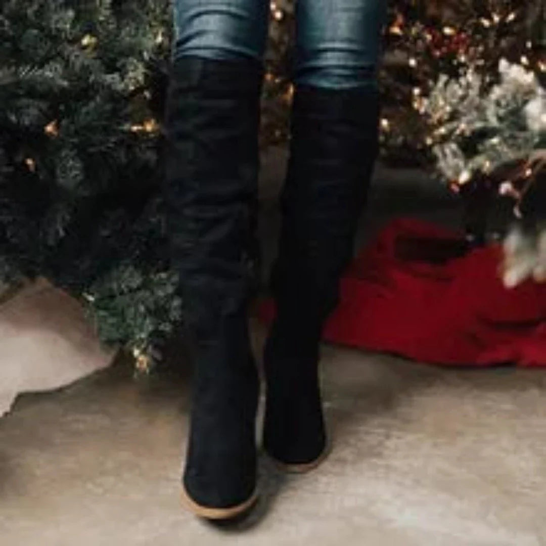 Harper Knee High Boots with Plush Lining and Zipper Closure for Warmth 6