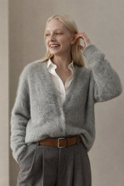 Hässleholm - Oversized Faux Cashmere Cardigan Sweater for Cozy Comfort 2
