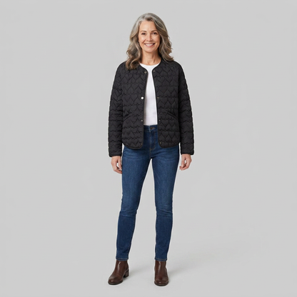 Haven Quilted Jacket - Lightweight Heart Pattern for Cozy Autumn Layering 0