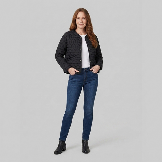 Haven Quilted Jacket - Lightweight Heart Pattern for Cozy Autumn Layering 1